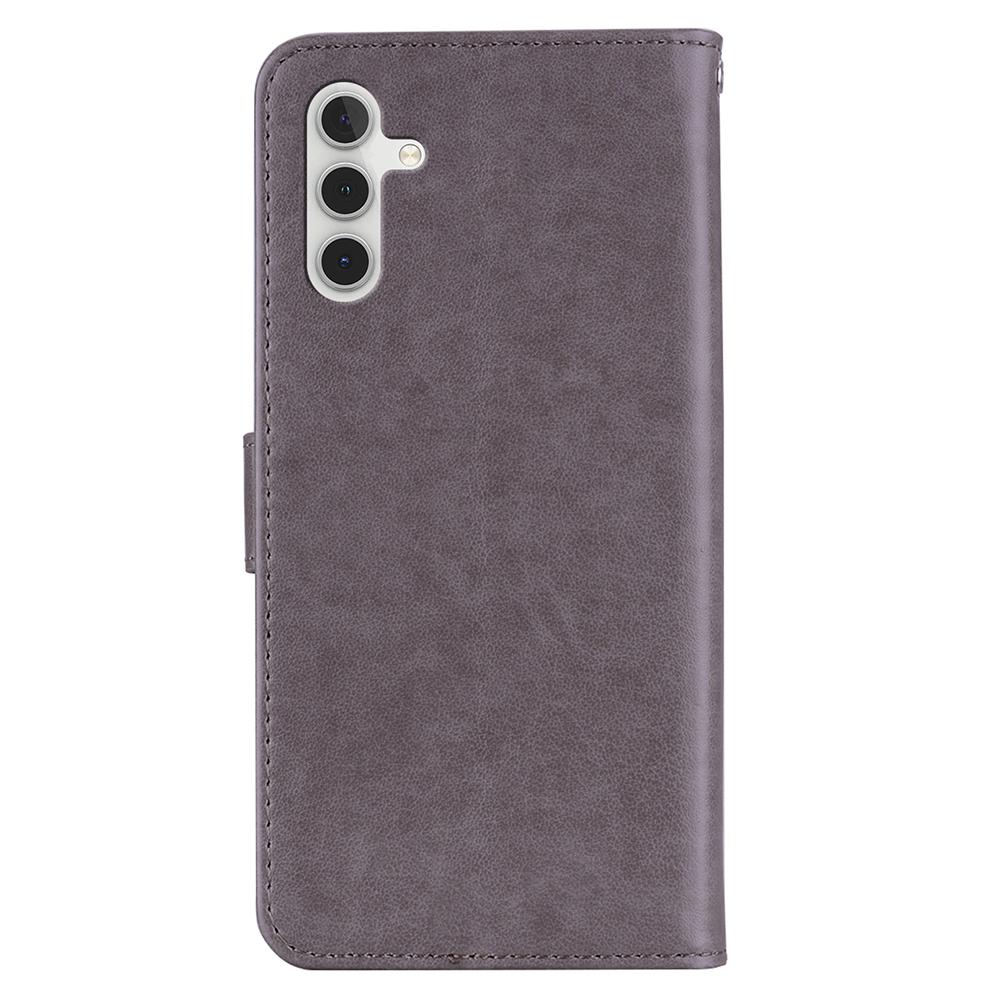 For Samsung Galaxy S24 FE Case Owl Flower Imprinted Leather Cover Wallet with Strap