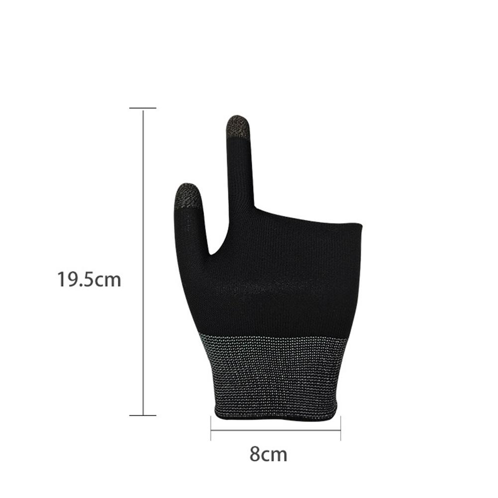 1 Pair 2-finger Gaming Gloves Breathable Anti-sweat Compatible For Gaming Eat Chicken Touch-screen Fingertips