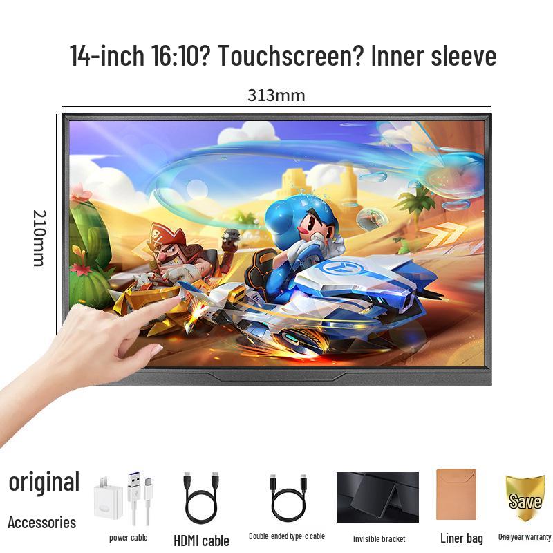 "14/15.6-inch Touchscreen Portable Display for Laptop, PS4, Switch Expansion"