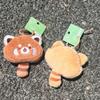 Cartoon Red Panda Plush Keyring with Tail Red Panda Purse Turn To Costume Panda Pendant  Kids