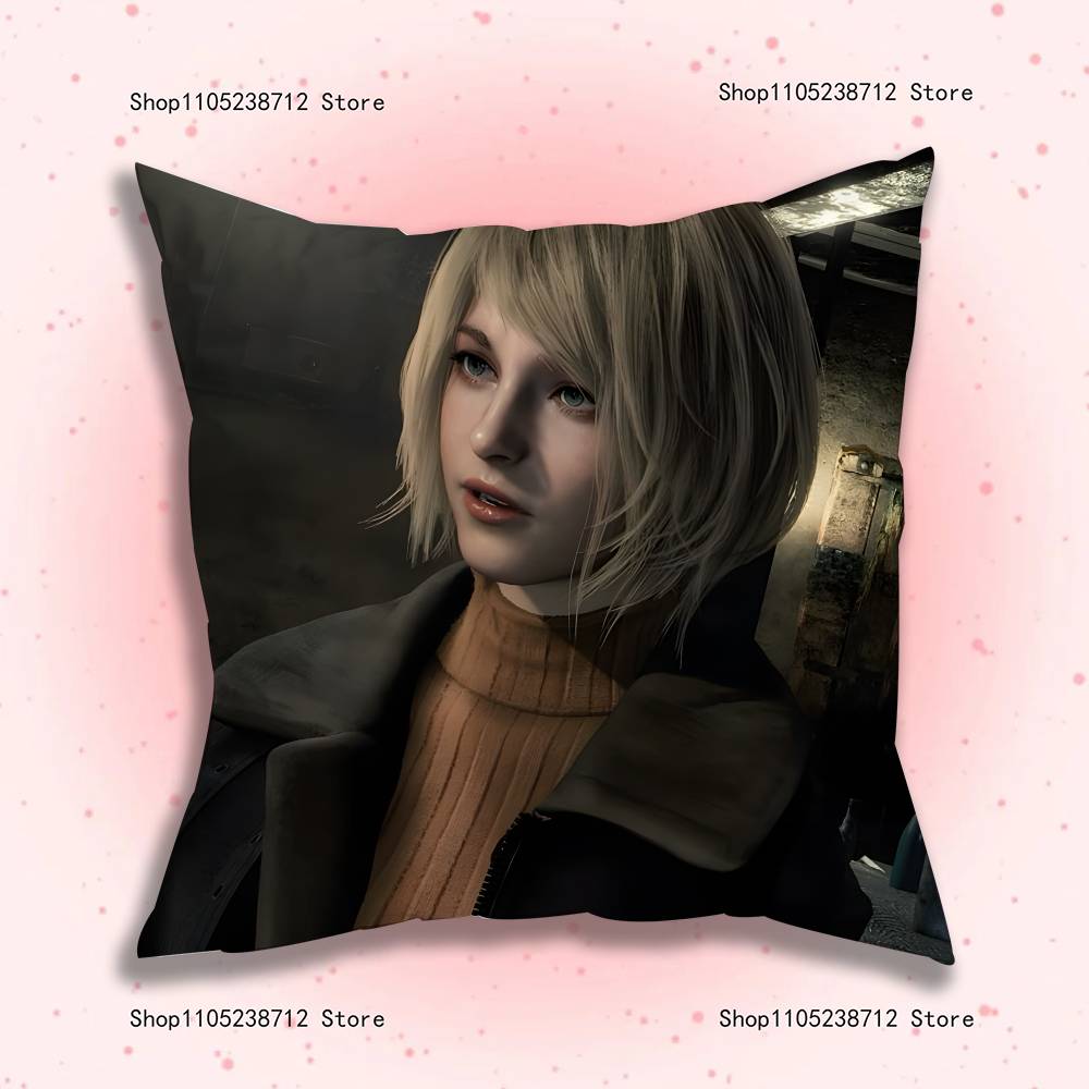 Game R-Resident Evils Characters Pillow Case Anti-dustmite Pillowcase Invisible zipper silky short plush Sofa cushion cover