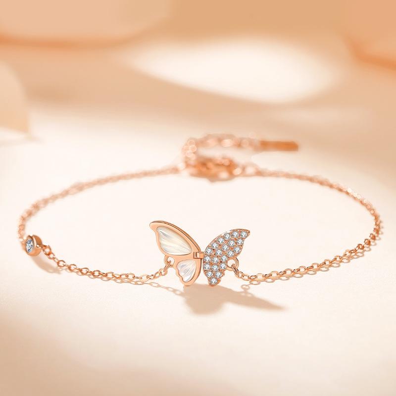 

Танциз Стерлингового Серебра 925 пробы с Цирконом Браслет Ювелирные Изделия Геометрический Бисер Цепи Браслеты Мода Изящный Свадебный Подарок для Подруги Женщины розового золота