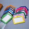 PU Leather Card Sleeve Women ID Badge Case Clear Bank Credit Card Badge Holder Bags School Student Bus Card Cover
