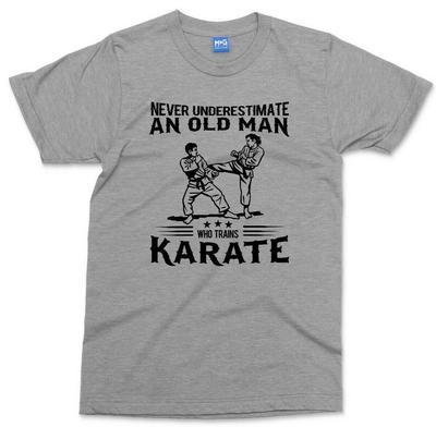 Camiseta Engraçada de Karatê Velho Karateca Judô Mentor Treinador Sensei Masculino Presente para Pai Top