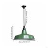 Green Enamel Rustic Lamp Waterproof Metal Cover Light Dustproof Retro Gooseneck Wall Sconce