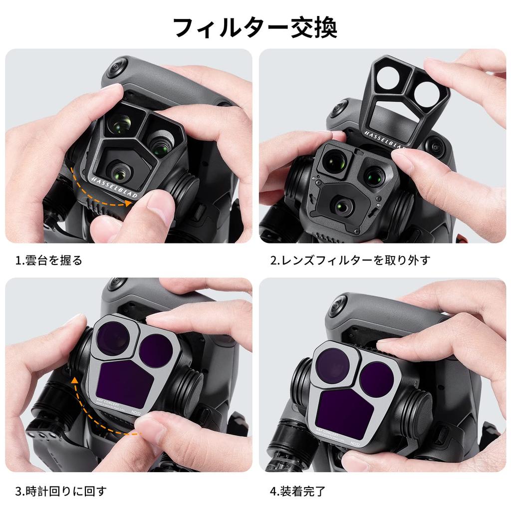 Concept ND Filter Set for DJI Mavic 3 Light Reduction AGC Optical Contrast Nano and K&F PRO ND8+ND16+ND32+ND64, Adjustment, Glass, Enhancement,