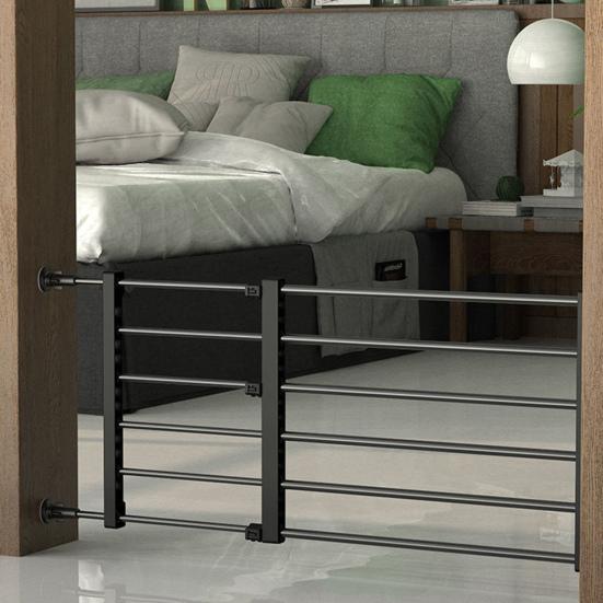 Yousheng Hundetür mit Tür Stanzfreies Design Erweiterbare Breite Kurze Haustiertür Treppen Türöffnungen Metalltürrahmen Innentüren für Kleine Hunde