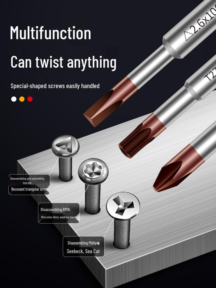 Multi-Functional Magnetic Triangle & Torx Screwdriver Bit Set for Manual & Electric Tools