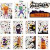Halloween-Dekorationen 743 STÜCK Halloween-Fenstersticker, 10 Bögen Niedliche Halloween-Fensterdekorationen, Große Halloween-Fensteraufkleber Doppelseitig