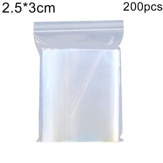 200Pcs Plastic Clear Food Storage Packing Coin Jewelry Reclosable Self Seal Bags