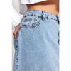 Blauer Jeansrock mit Schlitz vorne Tbbss23az00054