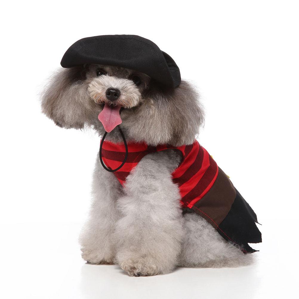Pet Clothes Dog Costume Halloween Pirate Style Apparel Apparel Middle large Size Breathable Polyester Dog Coat
