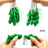 5pcs Fidget Toys Edamame Soft Candy Keychain Stress Relief Squeezing Pea Pinching Fun Cute Adult Toy Stress Relief Gift Pea Pod