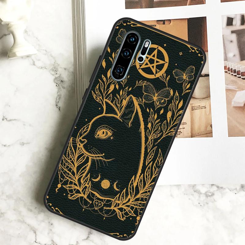 Witch Cat For Huawei Nova 5T 9 10 SE 7i 8i 11i 12i Y60 Y61 Y70 Y72 Y73 Y90 Y91 P20 P40 P30 Lite Case