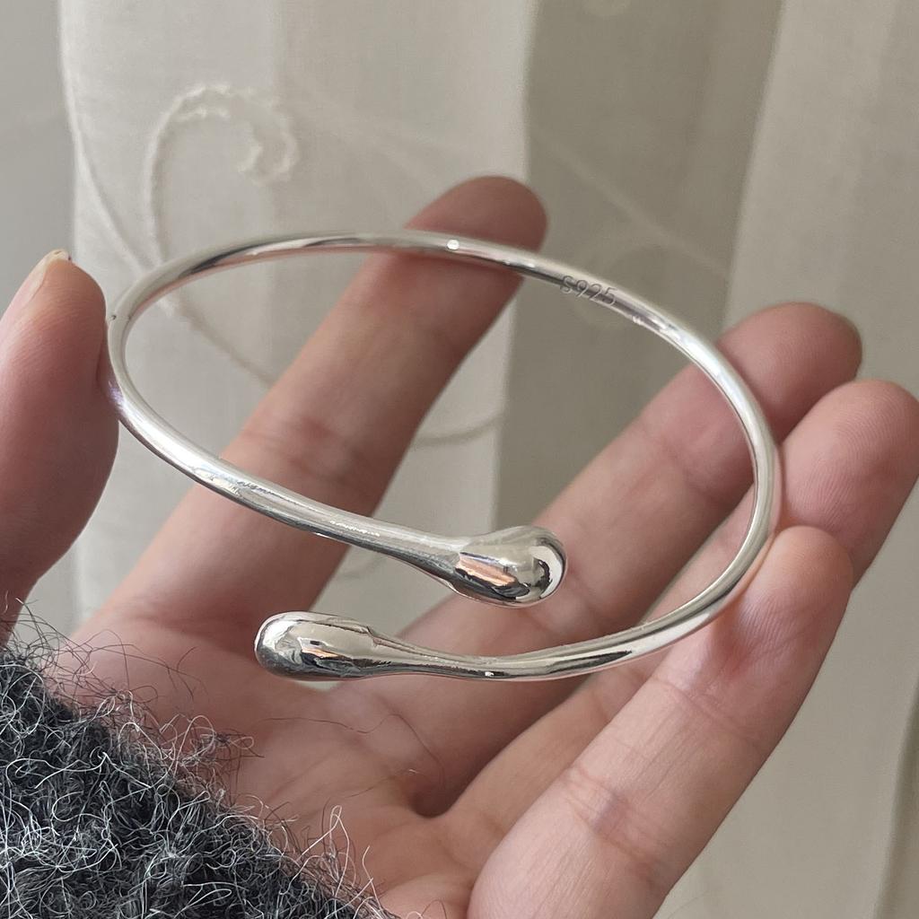 Xiaomi 100% Solid 925 Sterling Silver Metal Bracelet for Women Men Vintage Handmade Simple Narrow Bamboo Bracelets For Birthday Gift