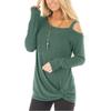 Elegant Women Off One Shoulder Long Sleeve T Shirt Stylish Casual Blouse Tunic Top