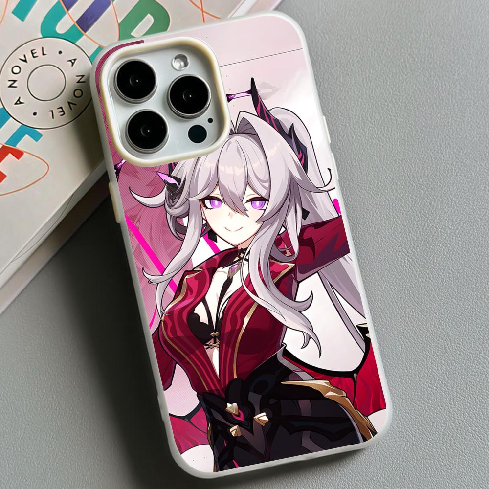 HSR Thelema Jelly Double layer White Mobile Phone Case for iPhone 17 16 15 14 13 12 11 Air Pro Max Plus Protective