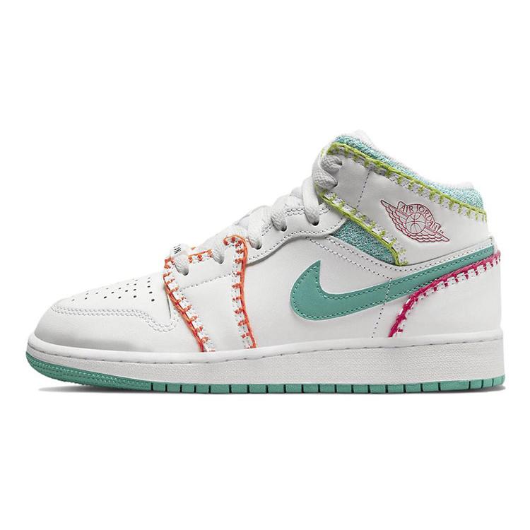 New Jordan 1 Mid Multi Knit GS DM6218-100