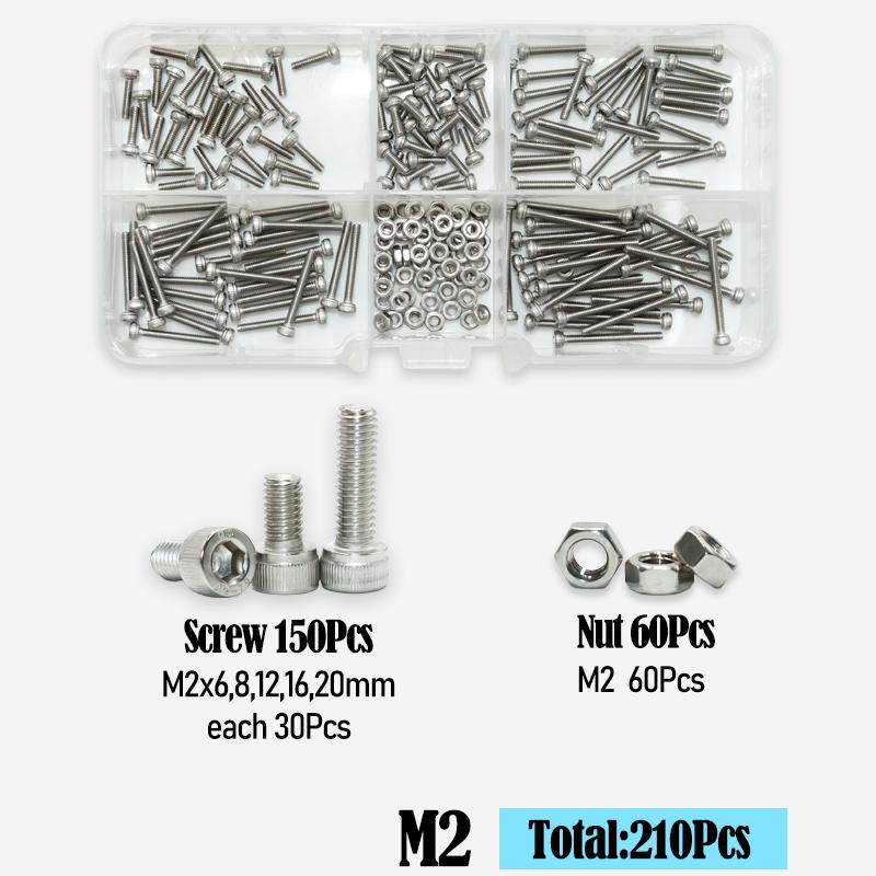 

M2 M3 M4 M5 M6 M8 шестигранный торцевой ключ с головкой под ключ, комплект гаек, нержавеющая сталь 304, DIN912, шестигранная гайка для болта своими руками для мебели, корабля, автомобиля