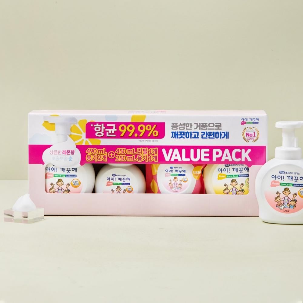 

Мыло для рук Clean Hand Soap Value Pack 2 штуки по 490 мл оригинального продукта + оригинальный продукт 250 мл + сменный блок 450 мл