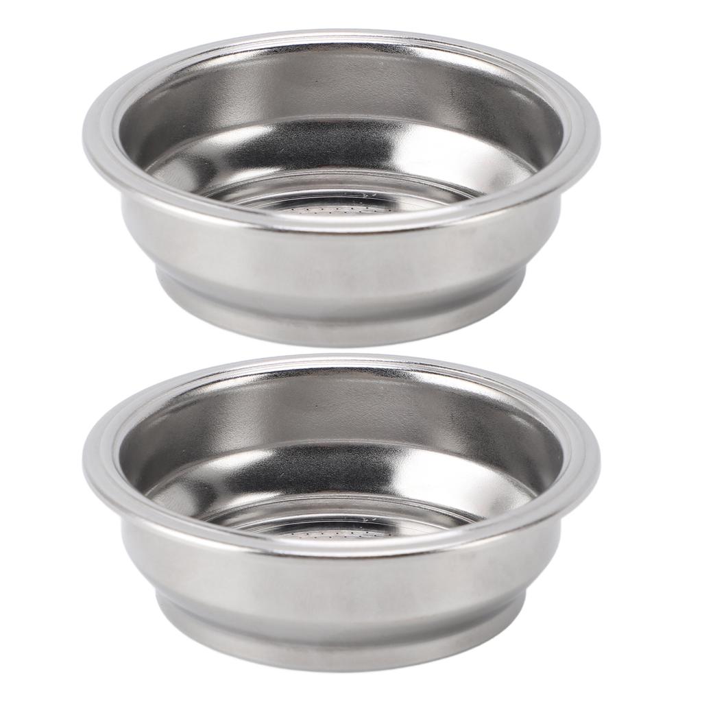 2 ks Nerezový košík do portafilteru 58mm Dvouvrstvý 2šálkový Filtrační košík do portafilteru pro Portaf