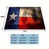 design of the flag of Texas Flannel printed blanket suitable for all seasons suitable for living room office sofa and travel