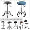 Solid Color Round Chair Cover Dining Stool Cover Elastic Chair Cushion Cover Washable Bar Seat Cover Seat Slipcover Thickened