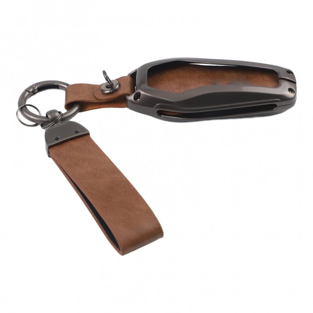 Sophisticated Design Zinc Alloy And Leather Car Key Cover for BYD For Tang