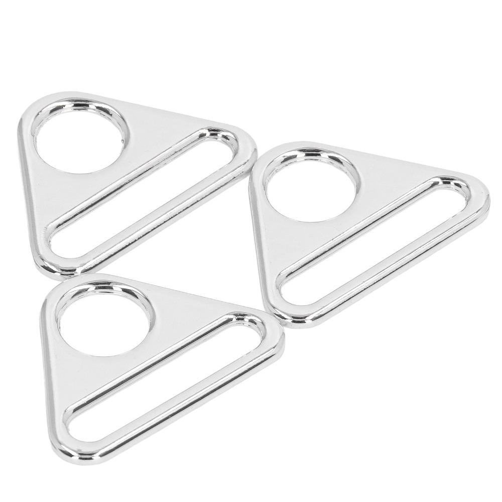 10pcs 38mm Luggage Accessories Zinc Alloy Portable Triangle Buckles Rose Gold Lightweight Zinc Alloy Buckles Decorative Use
