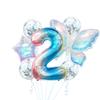 Colorful Transparent Butterfly Balloon Set Birthday Party Gradual Change Digital Birthday Party Decoration Supplies