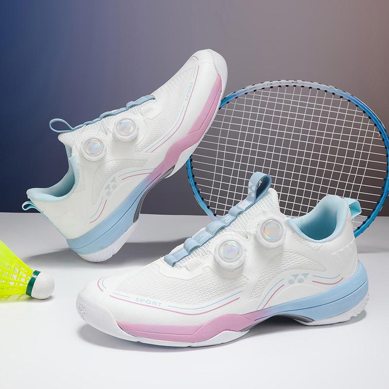 New Men's Badminton Shoes Women's Non Slip Tennis Shoes Colorful Soles Training Specific Sports Shoe Breathable Outdoor Sneakers