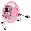 Mini Fan USB Portable Silent Aluminum Blade Home Office Desk Desktop Iron Crafts FansPink
