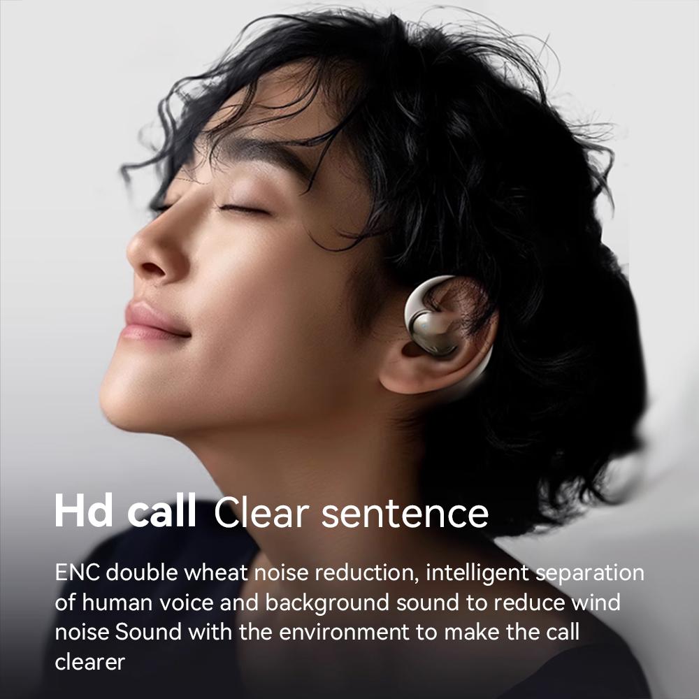 Xiaomi Headphones Plated Digital Stereo Movement Ear-deaf Bone Conduction Wireless Hanging Ear Game Long Battery Life With Mic Earphone