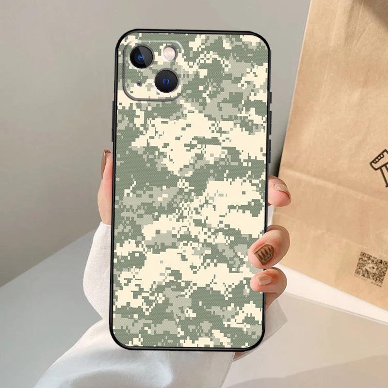 US ARMY Digital Camouflage Case For iPhone 16 15 14 13 12 11 Pro Max XS XR X Plus 12 13 Mini Bumper Back Cover