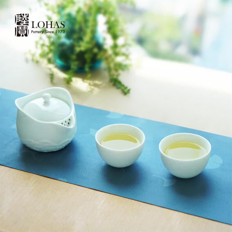 

LOHAS POTTERY Lingbo Zizai Tea Set, Qingbai Shadow Glaze