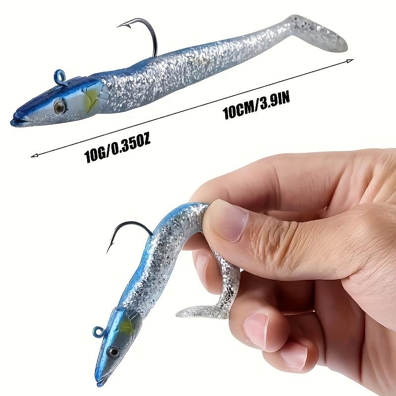 5PCS 10g Silicone Baits Soft Minnow Weight Head Wobblers Jig Lure Swimbait Easy Shiner Fishing Tackle Crank Hook for Bass Pike 260319