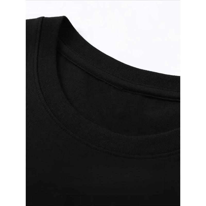 Europäische Größen Herren Hip-Hop Trendiges Kurzarm-T-Shirt Aus Regulärem Stil - Hip-Hop Stil Doppelhandbedruckt Personalisiertes Lässiges Oberteil