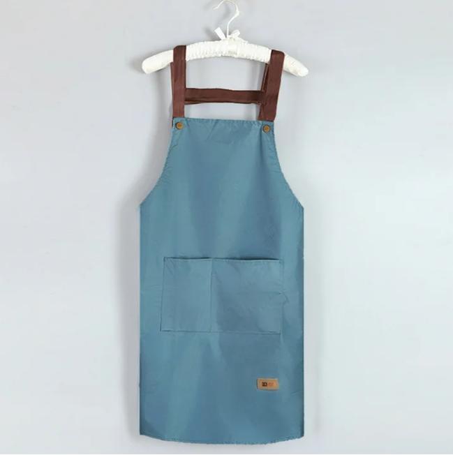 Waterproof and Oil Resistant Apron, Adjustable with 2 Pockets, Waterproof and Oil Resistant, Men's and Women's Cooking Aprons