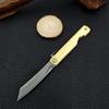 Mini Higonokami Folding Pocket Knife Small Kitchen Knives Sharp Steel Blade Brass Handle Meat BBQ Knives Vegetable Fruits Knife