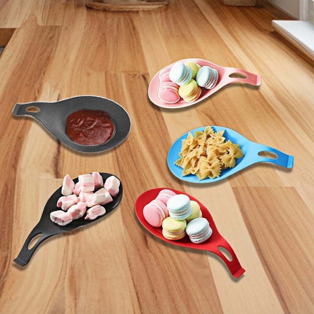 Soup Spoon Pad Easy To Clean Kitchen Mat Silicone Spoon Pad Heat Insulation Spoon Pad Dish Pad Spoon Support
