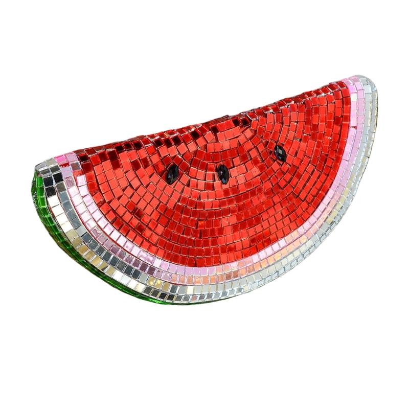 Handmade Glass Fruit Decors Glass Watermelon Figurines Ornament Glass Fruit Figurines Table Centerpieces for Home Decors 1