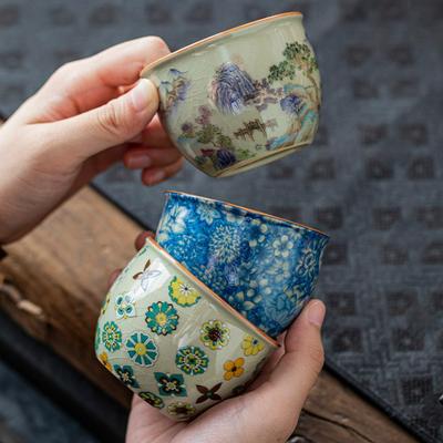 Chinese Style Ceramic TeaCup Kung Fu Tea Master Cup Tea Bowl Drinkware Household Teaware Individual Tea Set Accessories New