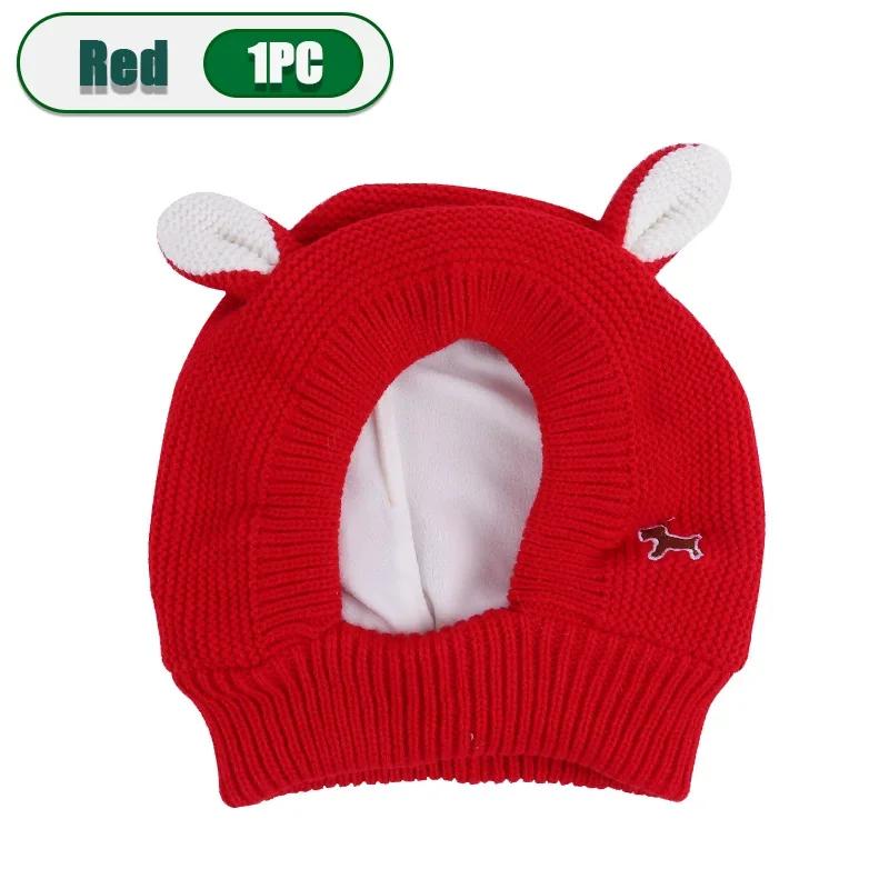 1-10PCS Autumn Winter Pet Ear Protector Knitted Dog Hat Warm Elastic Ear Cover Windproof Comfortable Cold Weather Accessory