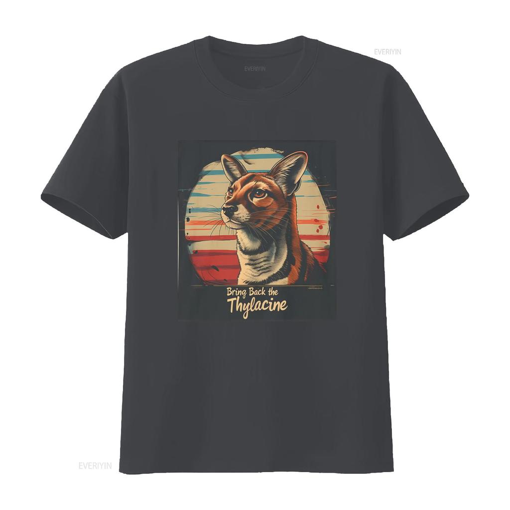 Thylacine T Shirt Bring Back Save Tasmanian Tiger Wildlife Ideal for Nature Lovers Conservationists Vintage Washed Slightly