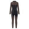 Outer Halloween Witch Suit Digital Printed Onesie Black Full Body Uniform Female