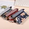 Fashion Printed Fabric Money Bag Double Zipper Ethnic Style Handbag Coin Purse Women Girls