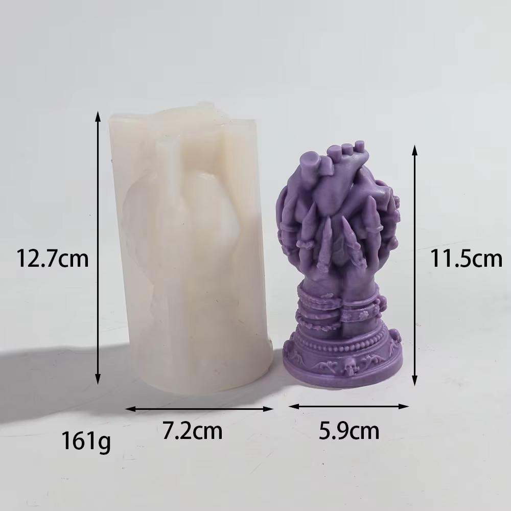 Rose Relief Skull Candle Silicone Mold 3D Halloween Ghost Claw Rose Ball Aromatherapy Pendant Molds Holiday Decor Accessories