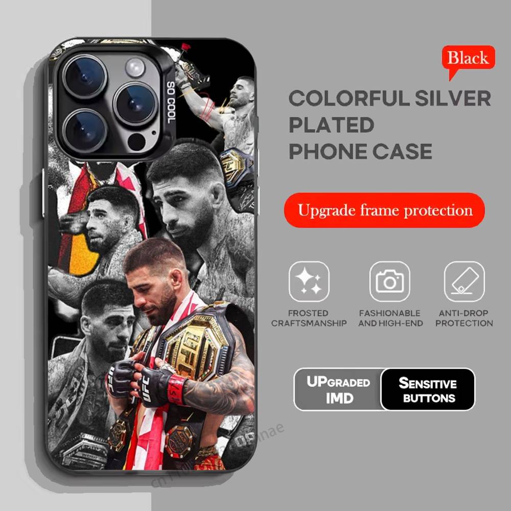 

Чехол для телефона I-Ilia Champion T-Topuria для iPhone 15 16 Pro Max Air SE 11 13 Pro 14 Plus 12 11Pro 15Pro Max 16e iPhone17promax