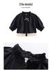 Girls' Korean Style Jacket with Bow - 2025 Spring/Autumn Lightweight Fashion Top