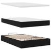 Ottoman Bed with Mattress Black 120 x 190 cm Velvet